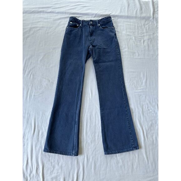 ZARA Blue Jeans, Size 4, Flare, Minimalist, Preppy, - Picture 1 of 8